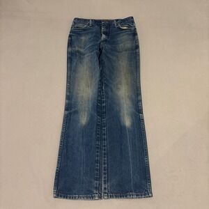 Wrangler 936PWD Cowboy Cut Slim Fit Jeans Mens 32x34 Blue Denim Western Pants